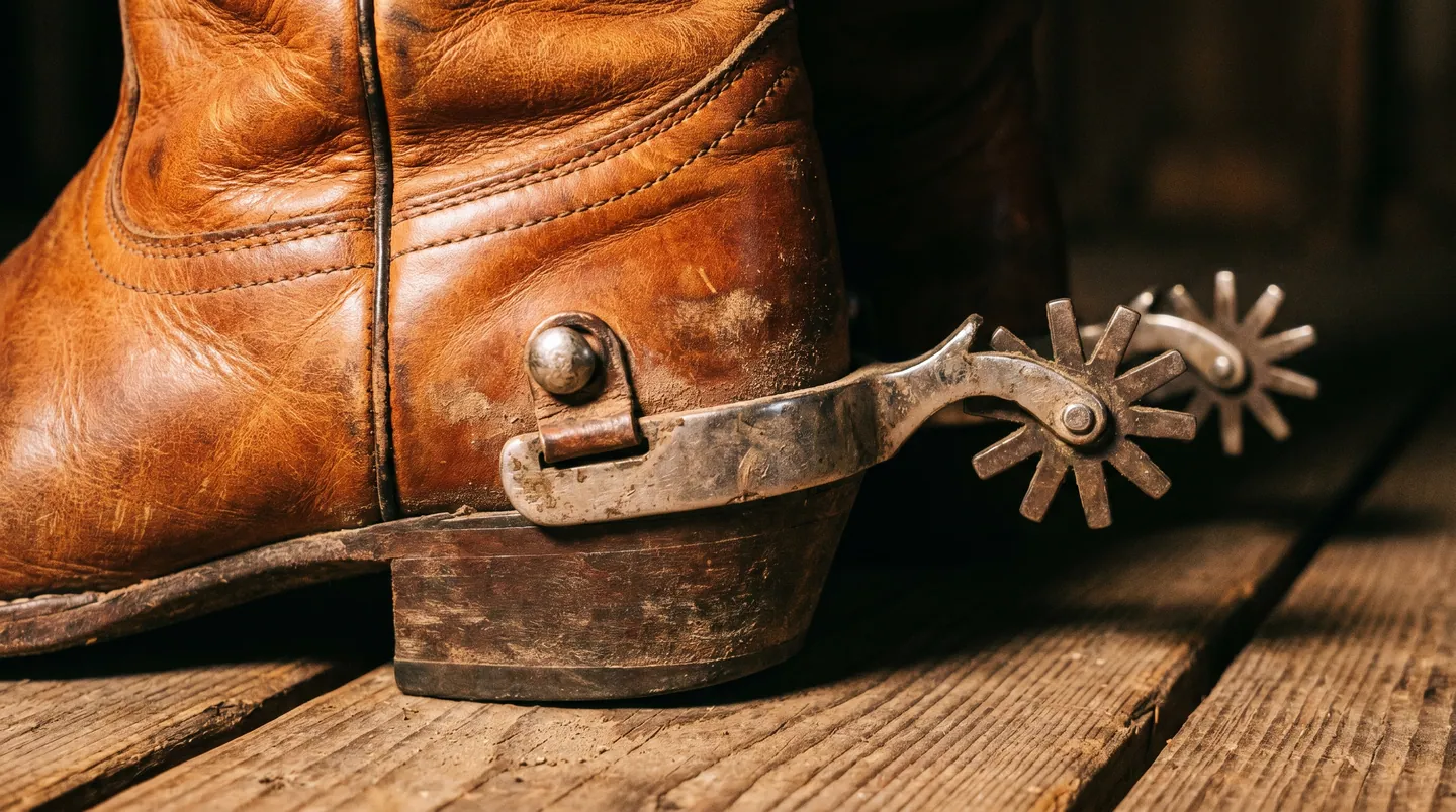Botte et éperon de cowboy